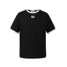 미우미우 남/녀 라운드 반팔 티셔츠 - Miumiu Unisex Round Tshirt - mic13721x