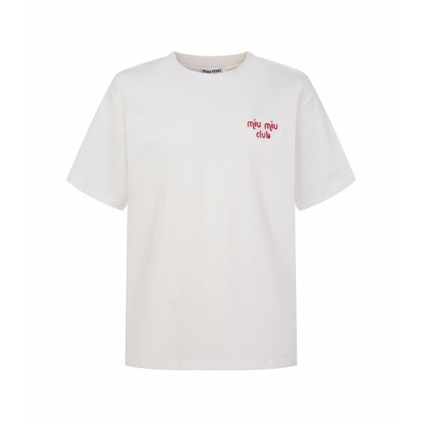 미우미우 남성 라운드 반팔 티셔츠 - Miumiu Mens Round Tshirt - mic15768x