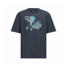 펜디 남성 라운드 반팔 티셔츠 - Fendi Mens Round Tshirt - fec15773x