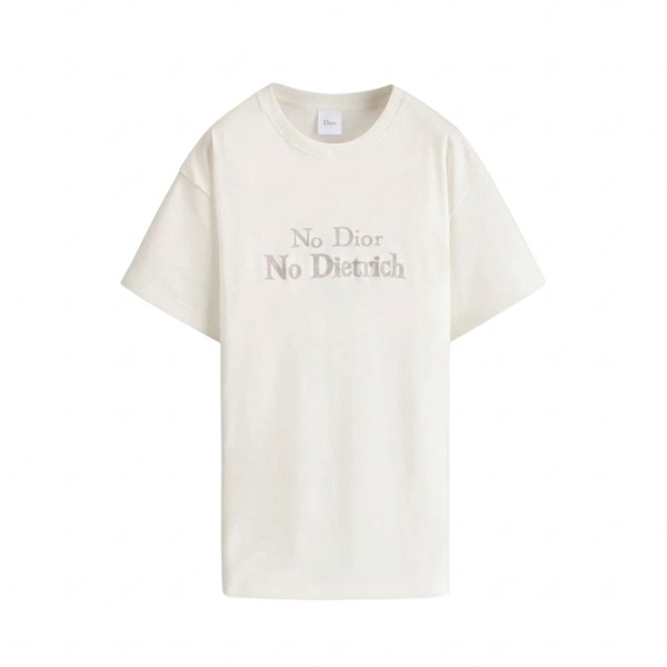 디올 여성 라운드 반팔티 - Dior Womens Round Tshirt - dic14097x