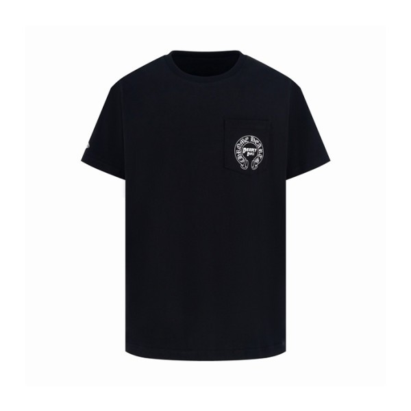 크롬하츠 남성 라운드 반팔티 - Chrom Hearts Mens Round Tshirt - chc15833x