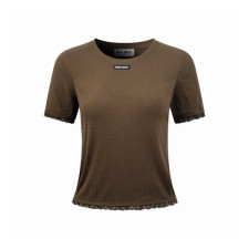 미우미우 여성 라운드 티셔츠 - Miumiu Womens Round Tshirt - mic14540x