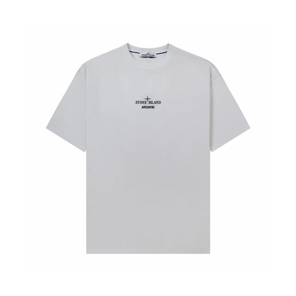 스톤아일랜드 남성 라운드 반팔 티셔츠 - Stone Island Mens Round Tshirt - stc15928x
