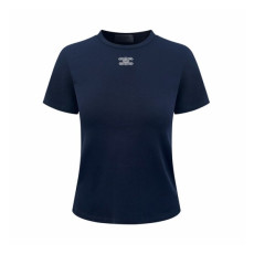 셀린느 여성 라운드 반팔 티셔츠 - Celine Womens Round Tshirt - cec14647x