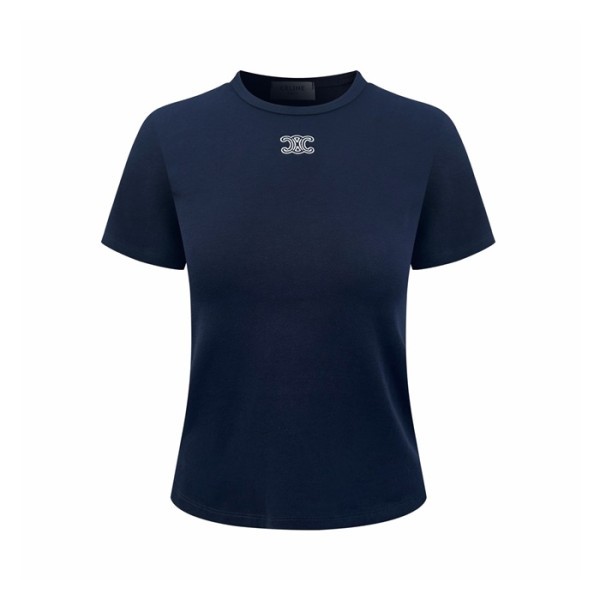 셀린느 여성 라운드 반팔 티셔츠 - Celine Womens Round Tshirt - cec14647x