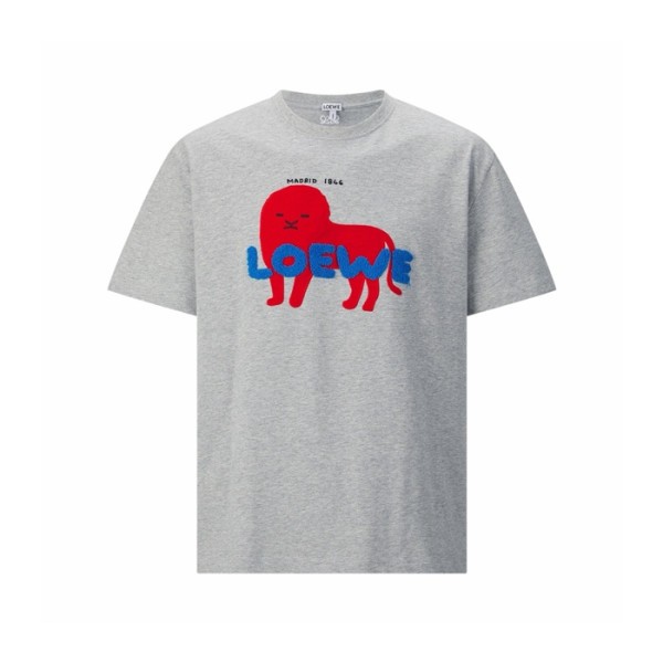 로에베 남성 라운드 반팔티 - Loewe Mens Round Tshirt - loc15947x