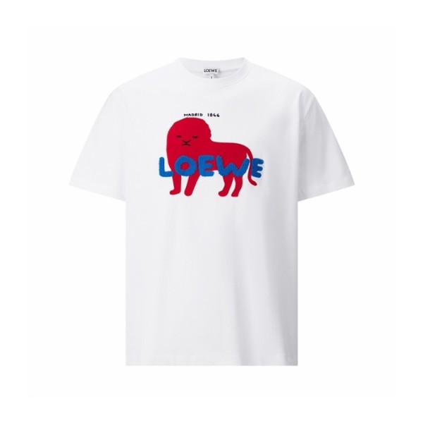 로에베 남성 라운드 반팔티 - Loewe Mens Round Tshirt - loc15948x
