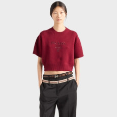프라다 여성 반팔 티셔츠 - Prada Womens Round Tshirt - prc14660x