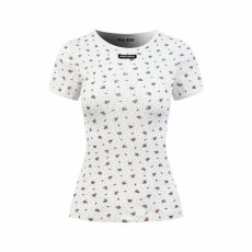 미우미우 여성 라운드 티셔츠 - Miumiu Womens Round Tshirt - mic15015x