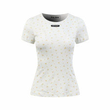 미우미우 여성 라운드 티셔츠 - Miumiu Womens Round Tshirt - mic15016x