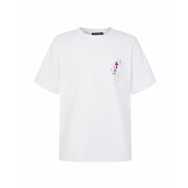 크롬하츠 남성 라운드 반팔티 - Chrom Hearts Mens Round Tshirt - chc16096x