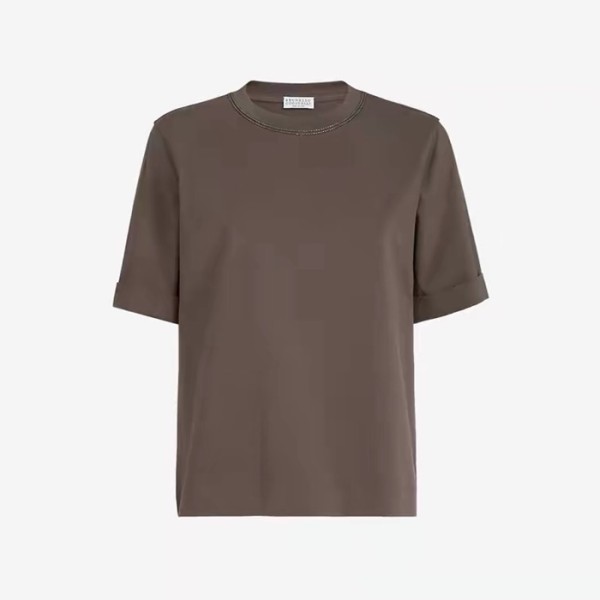 브루넬로쿠치넬리 여성 라운드 티셔츠 - Brunello Cucinelli Womens Round Tshirt - brc15076x
