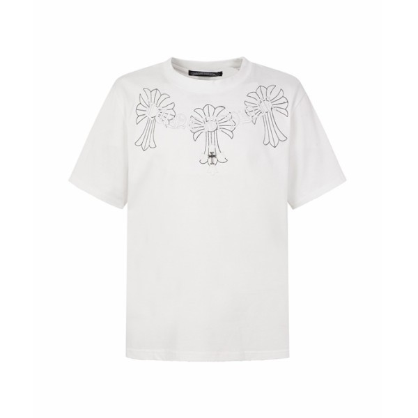 크롬하츠 남성 라운드 반팔티 - Chrom Hearts Mens Round Tshirt - chc16113x