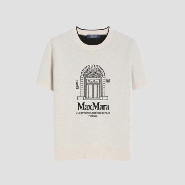 막스마라 여성 크루넥 반팔티 - Maxmara Womens Round Tshirt - mac15107x
