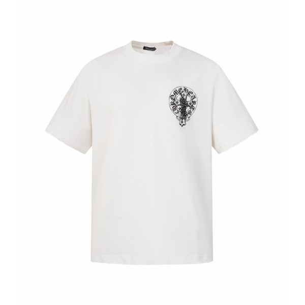 크롬하츠 남성 라운드 반팔티 - Chrom Hearts Mens Round Tshirt - chc16120x