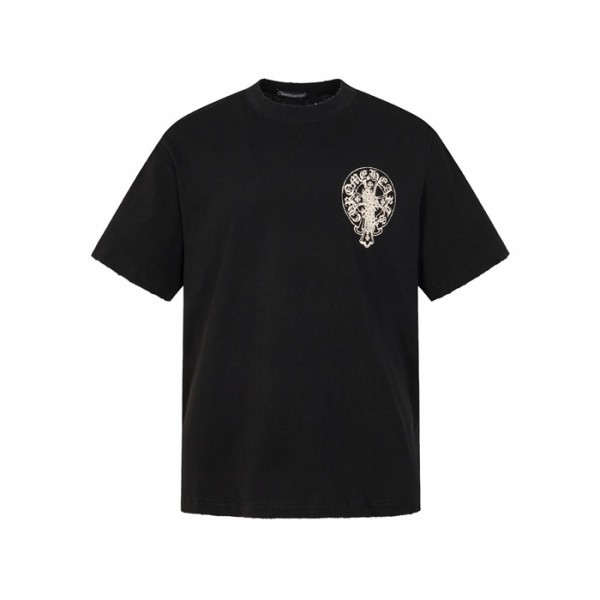 크롬하츠 남성 라운드 반팔티 - Chrom Hearts Mens Round Tshirt - chc16121x