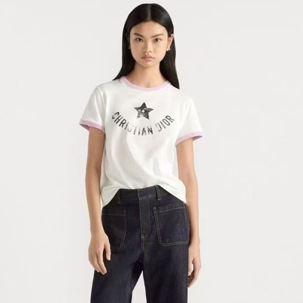 디올 여성 라운드 티셔츠 - Dior Womens Round Tshirt - dic15119x