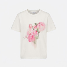 디올 여성 라운드 반팔티 - Dior Womens Round Tshirt - dic15157x