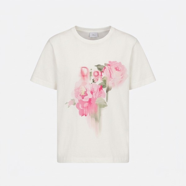 디올 여성 라운드 반팔티 - Dior Womens Round Tshirt - dic15157x