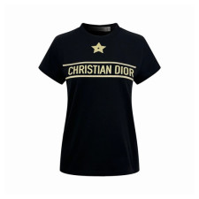 디올 여성 스타 라운드 티셔츠 - Dior Womens Star Round Tshirt - dic15194x