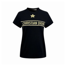 디올 여성 스타 라운드 티셔츠 - Dior Womens Star Round Tshirt - dic15194x