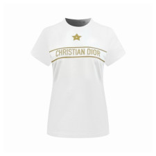 디올 여성 스타 라운드 티셔츠 - Dior Womens Star Round Tshirt - dic15195x