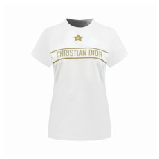 디올 여성 스타 라운드 티셔츠 - Dior Womens Star Round Tshirt - dic15195x