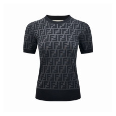 펜디 여성 FF 티셔츠 - Fendi Womens FF Tshirt - fec15448x