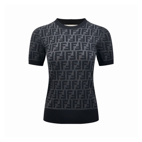 펜디 여성 FF 티셔츠 - Fendi Womens FF Tshirt - fec15448x