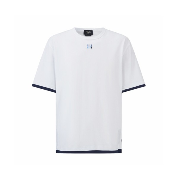 펜디 남성 라운드 반팔 티셔츠 - Fendi Mens Round Tshirt - fec16358x