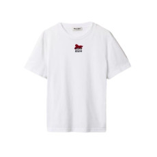 미우미우 여성 라운드 티셔츠 - Miumiu Womens Round Tshirt - mic16168x