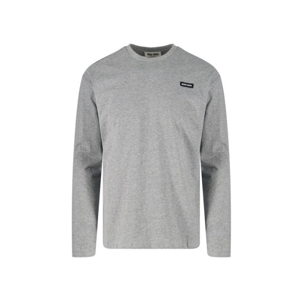 미우미우 남성 라운드 긴팔티 - Miumiu Mens Round Tshirt - mic8881x