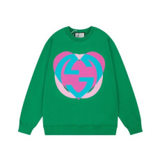 구찌 남/녀 캐쥬얼 그린 맨투맨 - Unisex Green Tshirts - Guc05153x
