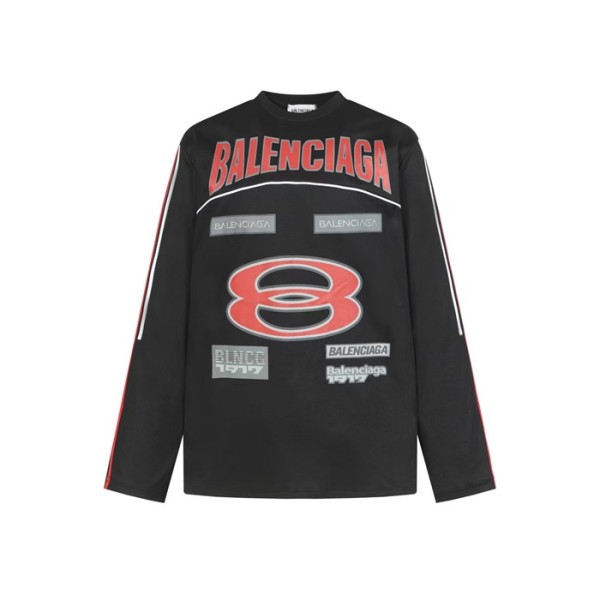 발렌시아가 남성 라운드 긴팔티 - Balenciaga Mens Round Tshirt - bac12163x