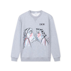 디올 남/녀 클래식 그레이 맨투맨 - Dior Unisex Gray Tshirts - dio02174x