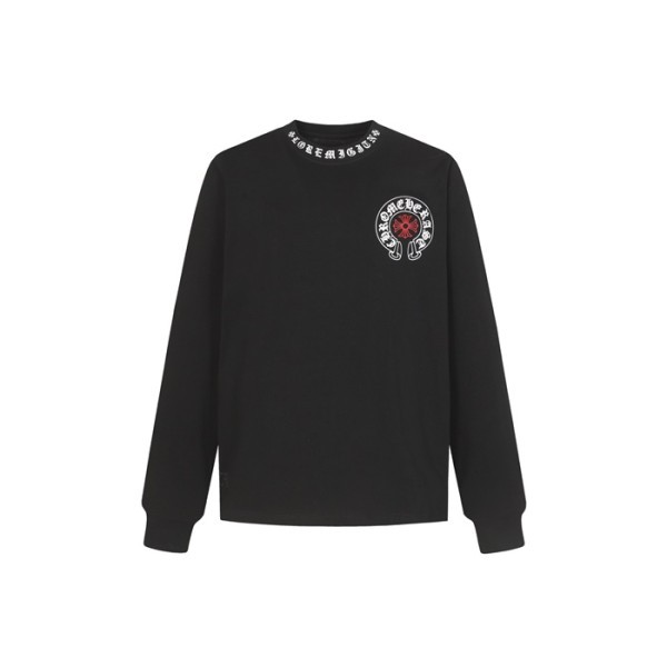크롬하츠 남성 라운드 긴팔티 - Chrome Hearts Mens Round Tshirt - chc12198x