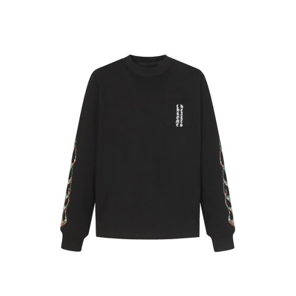 크롬하츠 남성 라운드 긴팔티 - Chrome Hearts Mens Round Tshirt - chc12199x