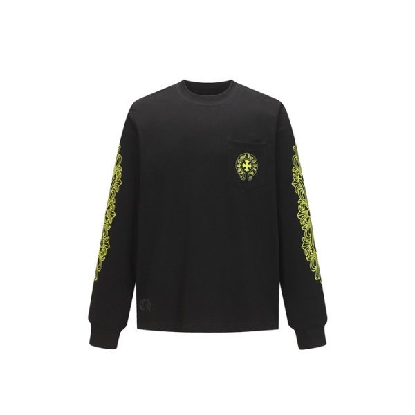 크롬하츠 남성 라운드 긴팔티 - Chrome Hearts Mens Round Tshirt - chc12202x