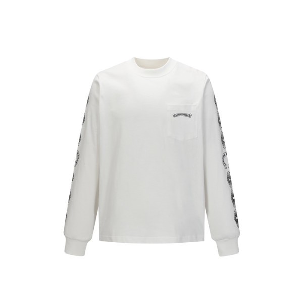 크롬하츠 남성 라운드 긴팔티 - Chrome Hearts Mens Round Tshirt - chc12207x