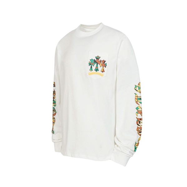 크롬하츠 남성 라운드 긴팔티 - Chrome Hearts Mens Round Tshirt - chc12214x