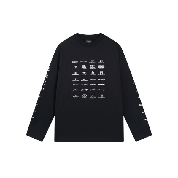 발렌시아가 남/녀 블랙 맨투맨 - Balenciaga Unisex Black Tshirts - ba549x