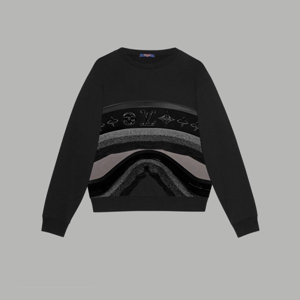 루이비통 남/녀 블랙 맨투맨 - Louis vuitton Unisex Black Tshirts - lv1763x