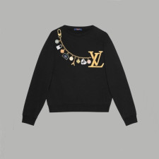 루이비통 남/녀 블랙 맨투맨 - Louis vuitton Unisex Black Tshirts - lv1769x