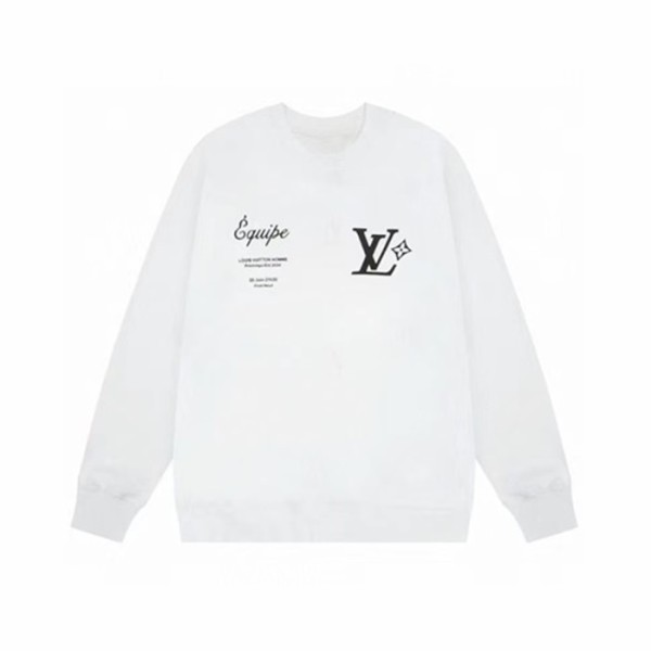 루이비통 남/녀 화이트 맨투맨 - Louis vuitton Unisex White Tshirts - lv1872x