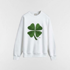 디올 남성 클로버 자수 스웨트 티셔츠 - Dior Mens Clover Embroidered Sweatshirt - dic13238x