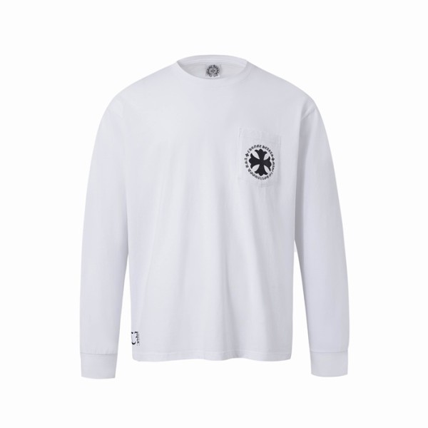 크롬하츠 남성 라운드 긴팔티 - Chrome Hearts Mens Round Tshirt - chc13878x
