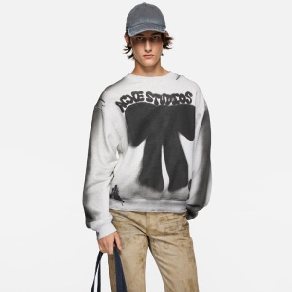 아크네 남/녀 프린트 스웨트 셔츠 - Acne Unisex Sweatshirt With Print - anc14112x