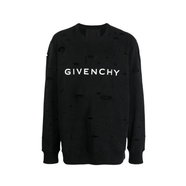 지방시 남성 로고 프린트 빈티지 스타일 스웨트셔츠 - Givenchy Mens Logo Print Distressed Sweatshirt - gic14119x