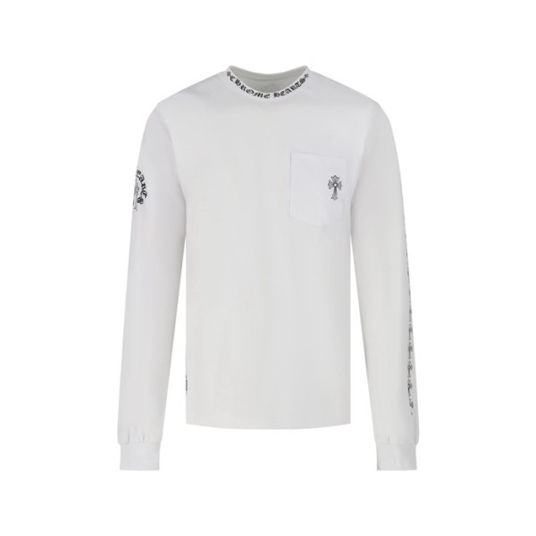 크롬하츠 남성 라운드 긴팔티 - Chrome Hearts Mens Round Tshirt - chc14201x