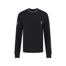 크롬하츠 남성 라운드 긴팔티 - Chrome Hearts Mens Round Tshirt - chc14202x